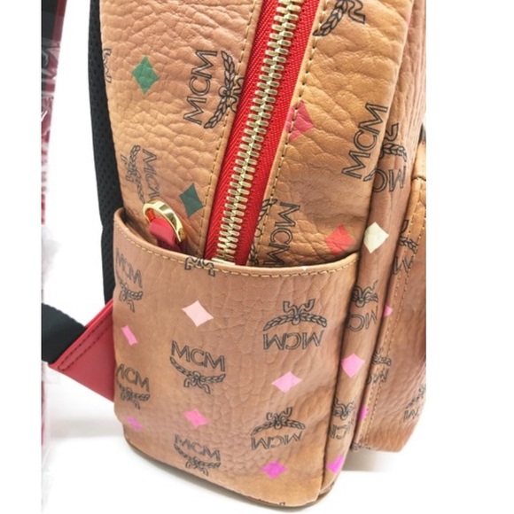 ❌SOLD❌MCM Logo Cognac Skyoptic Diamond Backpack - Picture 9 of 11